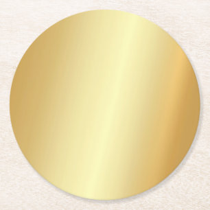 Elegant Faux Gold Blank Moderne Sjabloon Ronde Kartonnen Onderzetter