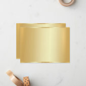 Elegant Faux Gold Blank Sjabloon Luxe Linnen (Voorkant / Achterkant in situ)