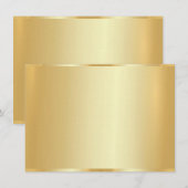 Elegant Faux Gold Blank Sjabloon Luxe Linnen (Voorkant / Achterkant)