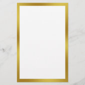 Elegant Faux Gold Border Monogram Business Briefpapier (Achterkant)