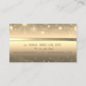 Elegant Faux Gold Bow Visitekaartje (Achterkant)