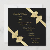 Elegant Faux Gold Bows 100e verjaardag Kaart (Achterkant)
