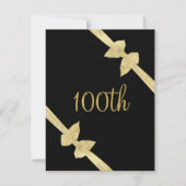 Elegant Faux Gold Bows 100e verjaardag Kaart (Voorkant)