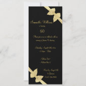 Elegant Faux Gold Bows 60th Birthday Kaart (Achterkant)