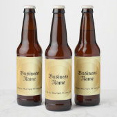 Elegant Faux Gold Calligraphed Script Sjabloon Bier Etiket (Flessen)