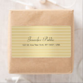 Elegant Faux Gold Calligraphy Script Modern Trendy Etiket (Insitu)