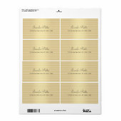 Elegant Faux Gold Calligraphy Script Modern Trendy Etiket (Full Sheet)