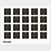 Elegant Faux Gold Chevron 30e Jubileum Party Vierkante Sticker (Vel)