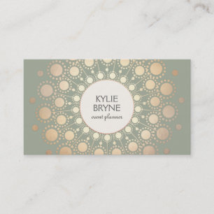 Elegant Faux Gold Circle Motief Professioneel Visitekaartje