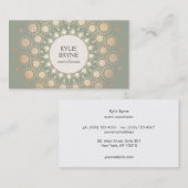 Elegant Faux Gold Circle Motief Professioneel Visitekaartje (Voorkant / Achterkant)