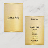 Elegant Faux Gold Classic Text  Sjabloon Visitekaartje (Voorkant / Achterkant)