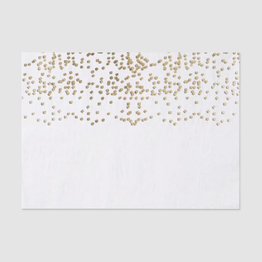 Elegant Faux Gold Confetti Pattern Tissuepapier (Voorkant)
