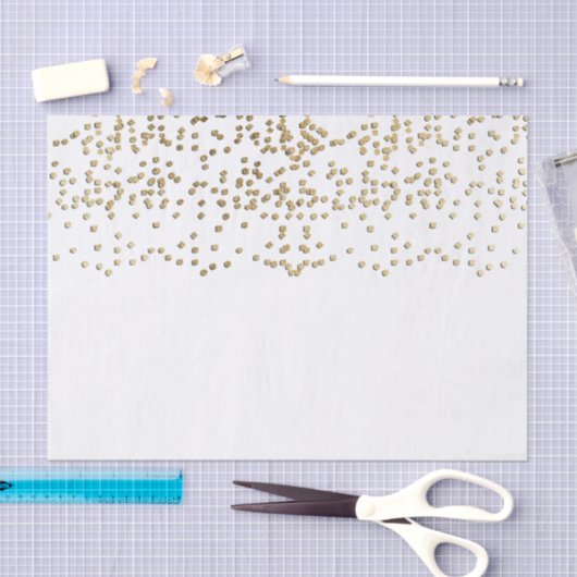 Elegant Faux Gold Confetti Pattern Tissuepapier (Craft)
