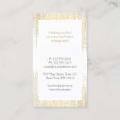 Elegant Faux Gold Confetti Stippen Patroon Afsprakenkaartje (Achterkant)