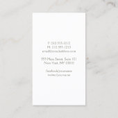 Elegant Faux Gold Confetti Stippen Patroon Grijs Visitekaartje (Achterkant)