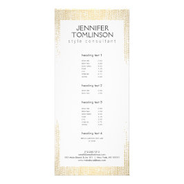 Elegant Faux Gold Confetti Stippen Patroon Reclamekaart