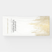 Elegant Faux Gold Confetti Stippen Patroon Spandoek (Horizontaal)