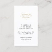 Elegant Faux Gold Confetti Stippen Patroon Visitekaartje (Achterkant)