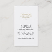 Elegant Faux Gold Confetti Stippen Patroon Zwart I Visitekaartje (Achterkant)