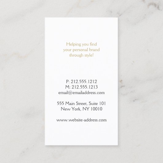 Elegant Faux Gold Confetti Stippen Pattern II Visitekaartje (Achterkant)