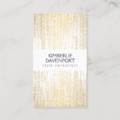 Elegant Faux Gold Confetti Stippen Pattern II Visitekaartje (Voorkant)