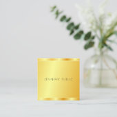 Elegant Faux Gold Custom Modern Professional Vierkante Visitekaartje (Staand voorkant)