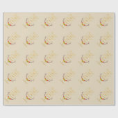 Elegant Faux Gold Dankbaar Thanksgiving Monogram Cadeaupapier (Vlak)