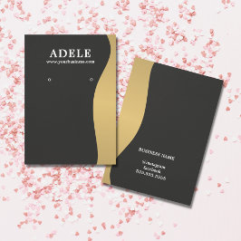 Elegant Faux Gold Dark Grey Earring Kaart