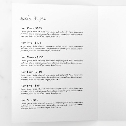 Elegant Faux Gold Dragonfly Duo Black Brochure Drieluik Kaart (Binnenzijde eerst)