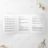 Elegant Faux Gold Dragonfly Duo Taupe Brochure Drieluik Kaart (Binnen)