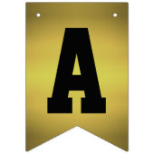 Elegant Faux Gold en Black Happy Nieuwjaar Vlaggetjes (Derde vlag)