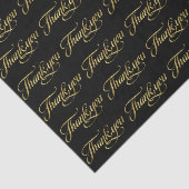 Elegant Faux Gold en Black Hartelijk dank. Tissuepapier (Detail)