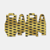 Elegant Faux Gold en Black Petten Graduparty Bedankdoosjes (Uitgevouwen)