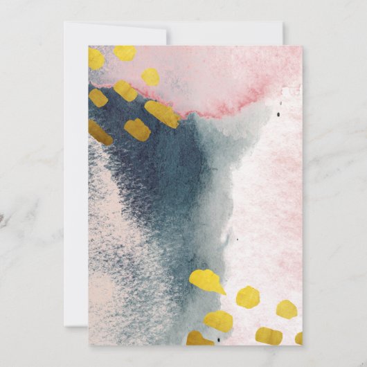 Elegant Faux Gold en Blush Custom No Photo Save The Date (Achterkant)