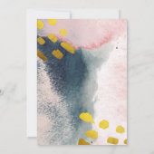 Elegant Faux Gold en Blush Custom Photo Save The Date (Achterkant)