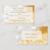 Elegant FAUX Gold en Silver Bokeh Benoeming Afsprakenkaartje (Voorkant / Achterkant)