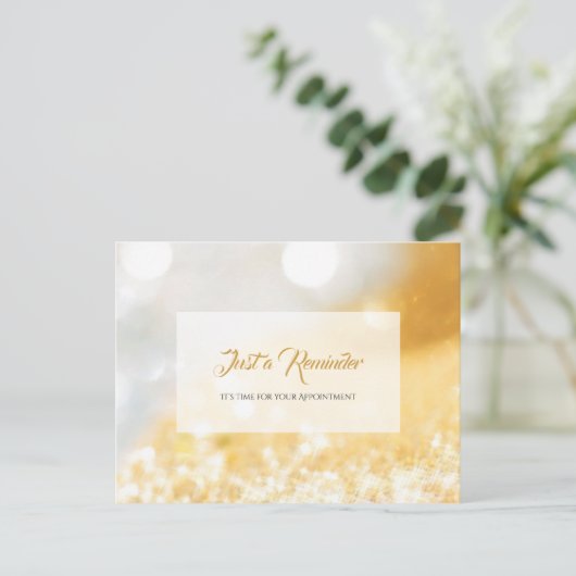 Elegant FAUX Gold en Silver Bokeh Benoeming Briefkaart (Staand voorkant)