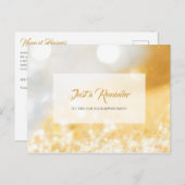 Elegant FAUX Gold en Silver Bokeh Benoeming Briefkaart (Voorkant / Achterkant)