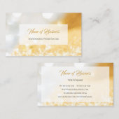Elegant FAUX Gold en Silver Glitter Bokeh Sparkle Visitekaartje (Voorkant / Achterkant)