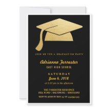 Elegant Faux Gold Foil Afstudeerder Pet Graduparty