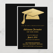 Elegant Faux Gold Foil Afstudeerder Pet Graduparty Kaart (Voorkant / Achterkant)
