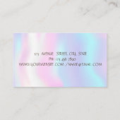 Elegant Faux Gold Foil Brush Stroke, Holographic Visitekaartje (Achterkant)