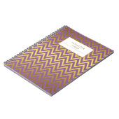 Elegant Faux Gold Foil Chevrons Patroon Notitieboek (Linkerzijde)