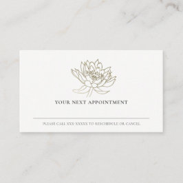 ELEGANT FAUX GOLD FOIL LOTUS FLORAL BENOEMING VISITEKAARTJE