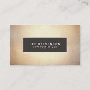 Elegant Faux Gold Foil Luxe Vintage Visitekaartje