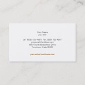 Elegant Faux Gold Foil Luxe Vintage Visitekaartje (Achterkant)