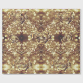 Elegant Faux Gold Foil Script met Kerstmis Cadeaupapier (Vlak)