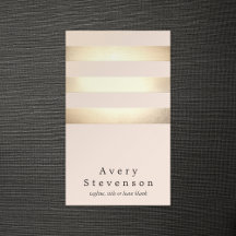 Elegant Faux Gold Foil striped Moderne Light Roze