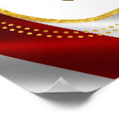 Elegant Faux Gold Foil USA Flag Insping Quote Poster (Hoek)