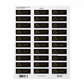 Elegant Faux Gold Folie Kerst retour adres Etiket (Full Sheet)